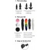 Tailz - Snap-On Silicone Anal Plug & 3 Interchangeable